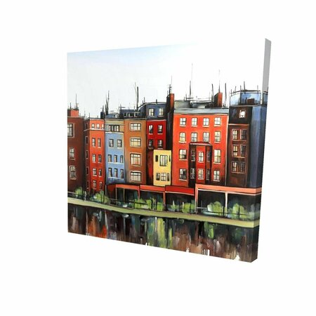 BEGIN HOME DECOR 32 x 32 in. Boston Fall Colors Buildings-Print on Canvas 2080-3232-CI353